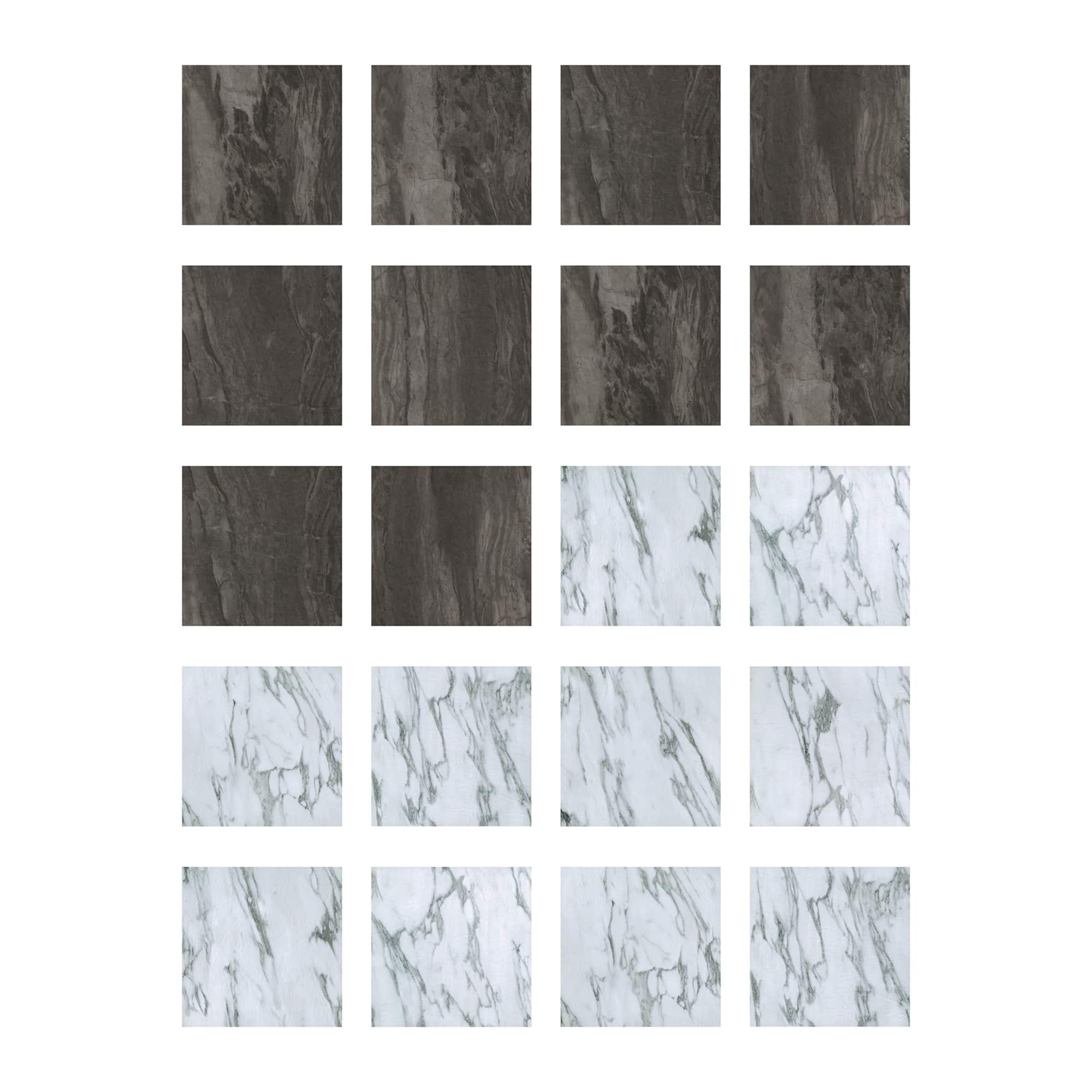 FloorPops Opaline Raven Peel & Stick Floor Tile Bundle